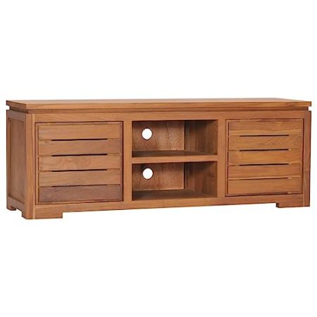 YUHI-HQYD TV-Schrank,Besteck Schränke,Aufbewahrungsschränke,Multimedia-Schrank,TV-Möbel,Vitrinenschränke,Moderner Stil,für Küche,Esszimmer,Wohnzimmer, 110 x 30 x 40 cm Teak Massivholz