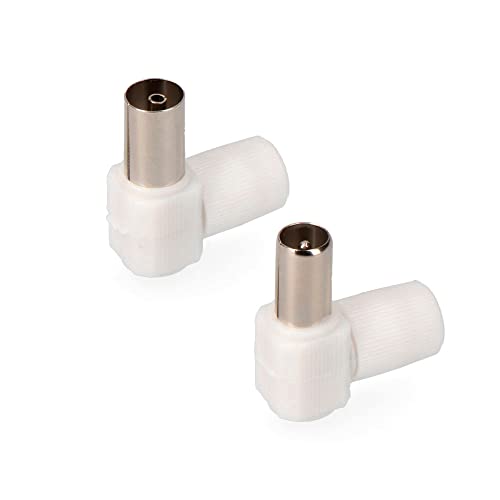 EDM E50010 Stecker + TV-Sockel, gebogen, verpackt, mehrfarbig