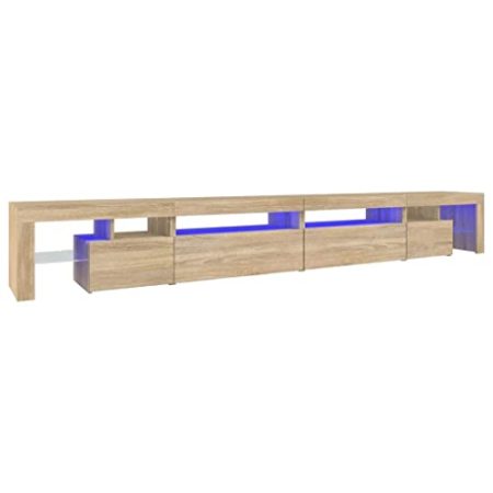 Generico Kangqiling3152804 TV-Schrank mit LED-Lichtern, Sonoma-Eiche, 290 x 36,5 x 40 cm