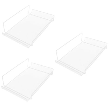 IMIKEYA 3st Fräserhalter Ohne Bohren Kabelaufbewahrungsorganisator Für Die Wand Halterung Für Tv-zubehör Wlan Router Router-telefonhalter Projektorständerhalterung Eisen Weiß