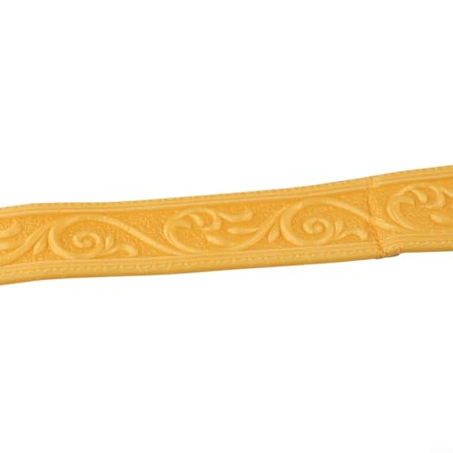 Eawfgtuw 3D-Schaumstoff-Tapeten-Bordüre, selbstklebend, dekorative Wandleiste, wasserdichte Sockelleiste, geeignet für Wohnzimmer, Schlafzimmer, Eckkantenschutz, Größe 230 x 5 x 0,4 cm (Gold)