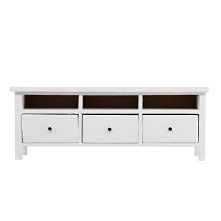 1:12 Puppenhaus Miniatur Möbel Zubehör Holzschrank Schrank Schrank Puppenhaus TV-Schrank Miniatur Möbel Dekor Modell Mini Möbel Zubehör für Puppenhaus