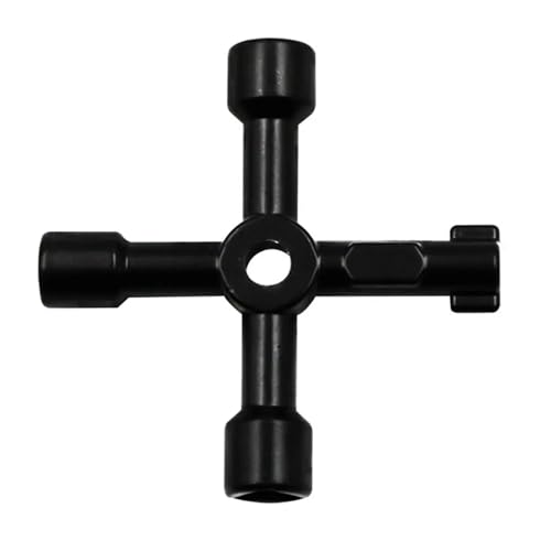 KSeSii 1 x Multifunktions-Universal-Dreieckschlüssel, Kreuzschlüssel, Klempner für Gas-Wasserzähler, Ventil, Vierkantlochschlüssel, Elektroschränke, Schlüsselschlüssel