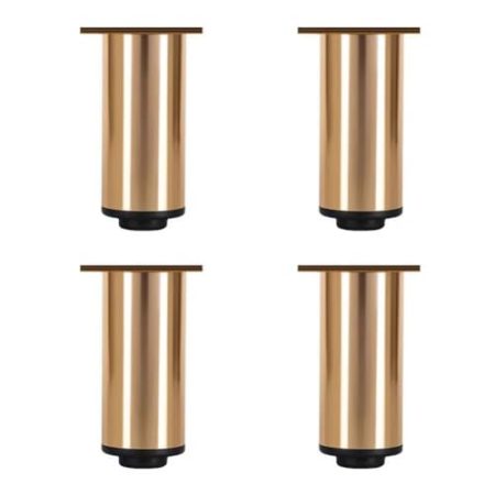 WSZGRJDM 4 Stück Möbelfüße Möbelbeine, SofaFüße Schrankfüße, Tischfuß aus Aluminiumlegierung, runde Sofa Füße, Fuß des Bettes, DIY-Ersatzfuß-Hardware-Zubehör