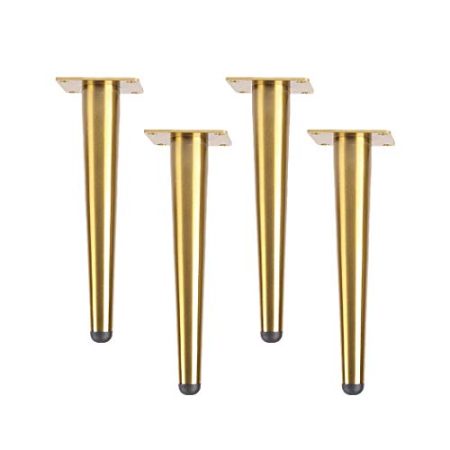 4 Edelstahl Möbelfüße Möbelbeine,Verwendet in Sofa, Schrank, Schminktisch, Kleiderschrank, Schuhschrank, Bett DIY Eisenwaren,Möbel Zubehör(gold15cm/5.9in)