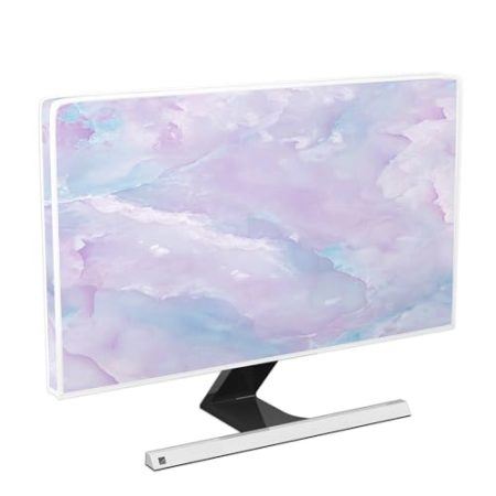 Baocicco Violet Marble Waterproof 22, 23, 24, 25 Zoll Antistatisch Staubdicht LCD/LED/HD Abstraktes kreatives Design Monitor Zubehör Laptop TV LCD Bildschirm Textur Monitor Dekoration für Tablet