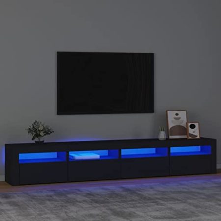 Generico TV-Schrank mit LED-Lichtern, schwarz, 240 x 35 x 40 cm, 3152763kangqiling