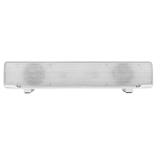 Akozon USB-Kabel-Stereo-Soundbar, Musik-Player, Bass-Surround-Soundbox, 3,5-mm-Eingang für PC-Handys, Professionelles Zubehör (White)