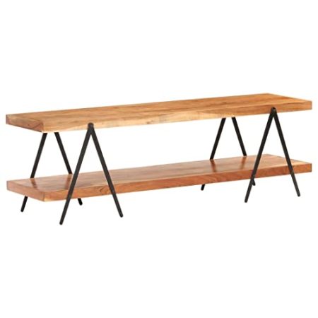 YUHI-HQYD TV-Schrank,Medien Schränke,Aufbewahrungsschränke,Besteck Schränke,Zentrales Kabinett,TV-Möbel,Dekorative Schränke,für Wohnzimmer,Arbeitszimmer,Büro,160x40x50 cm Akazie Massivholz