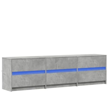 Generico TV-Schrank mit LED, betongrau, 180 x 34 x 50 cm, Spanplatte, kangqiling3307929