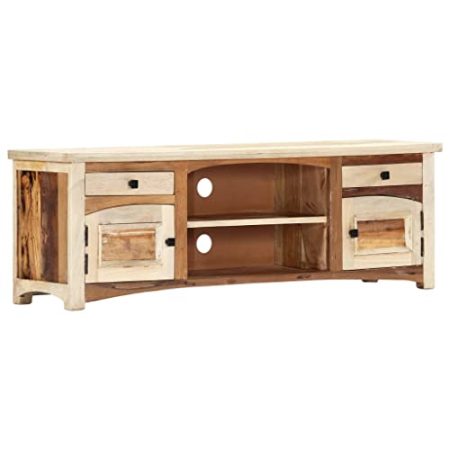 INLIFE TV-Schrank 120x30x40 cm Altholz Massiv-2729