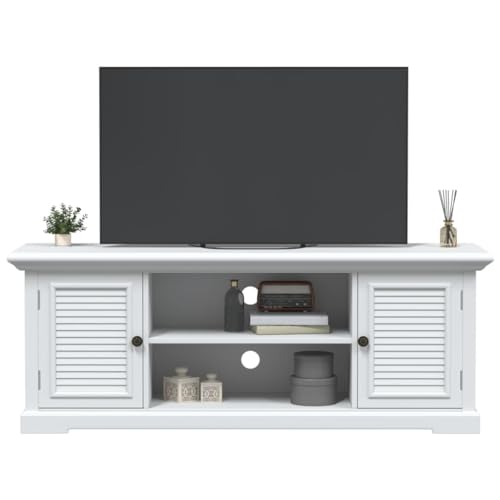 ShGaxin TV-Schrank Weiß 110x30x41 cm Holzwerkstoff, TV Lowboard, Fernsehschrank, Fernsehtisch, Fernseher Schrank, TV Sideboard, TV Board, TV Cabinet, TV Bank, TV Kommode - 4009903