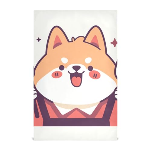 EtherSpher Dekorative Küchenhandtücher mit niedlichem Cartoon-Hund, saugfähig, saugfähig, Küchentuch, Waschbecken, Tür, Zubehör, Toallas Para la Cocina, 71,1 x 45,7 cm, 4 Stück
