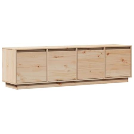 TV-Schrank 156 x 37 x 45 cm, Massivholz, Fernsehschrank aus Holz, klassisch, geräumig und praktisch, verschönern Sie Ihr Unterhaltungszentrum zu Hause V1901