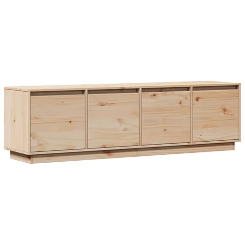 TV-Schrank 156 x 37 x 45 cm, Massivholz, Fernsehschrank aus Holz, klassisch, geräumig und praktisch, verschönern Sie Ihr Unterhaltungszentrum zu Hause V1901