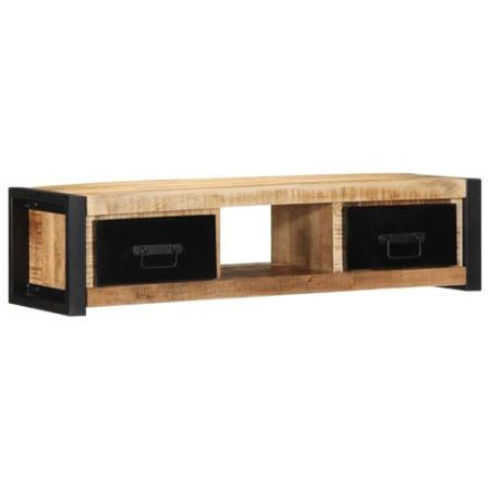 Generisch TV-Schrank 100x30x25 cm Raues Massivholz Mango,jiangboyue-4013597