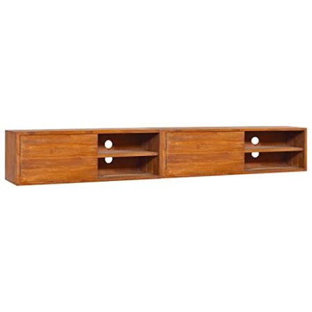 INLIFE Wand-TV-Schrank 180x30x30 cm Teak Massivholz