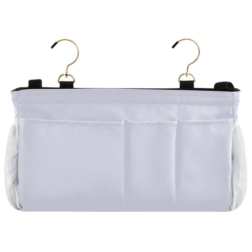 Nachttisch-Organizer, Bett-Hängetasche für TV-Fernbedienung, Handys, Zeitschriften, Tablets, Zubehör, Lavendel, einfarbig, einfarbig