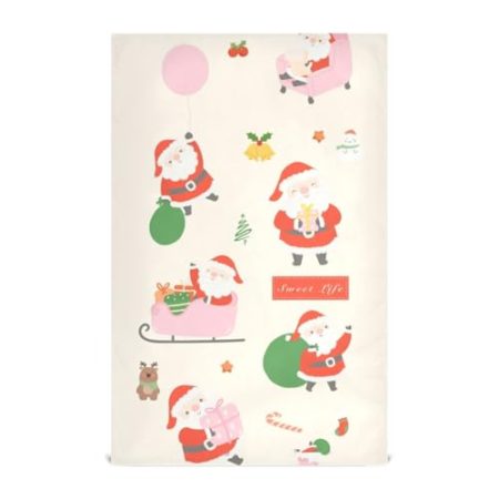 famyily Geschirrtücher mit Cartoon-Motiv, niedlich, rot, Weihnachtsmann, hawaiianisches Mikrofaser-Handtuch, Küche, Frottee, Handtücher, Zubehör, Spüle, Sommer, 71,1 x 45,7 cm, 4 Stück
