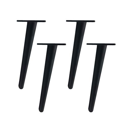 4MöBelfüße,MöBelbeine MetallmöBelstüTzbeine Sofabeine Schrankbeine Tischbeine Bettbeine Als Ersatzbeine, Eisenwaren Möbel-Zubehör, schwarz(15cm)