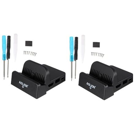 ibasenice 2stücke Spielkonsole Basis Zubehör Für Tv Ladegerät Und Ethernet Kompatibel Mit Switch Und Tragbare Ladestation Für Stundenlangen Spielspaß