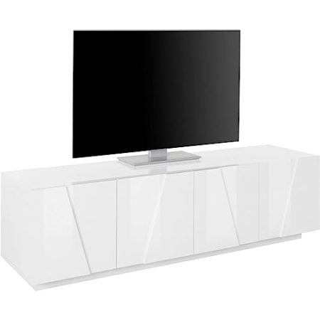 Web Furniture Moderner TV-Schrank, hergestellt in Italien, 162,4 x 44,2 x 46 cm, Ping