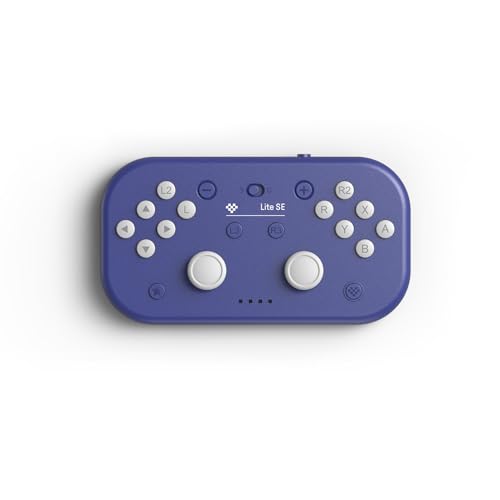 8bitdo Lite SE Bluetooth Gamepad for Switch, Android, iPhone, iPad, macOS and Apple TV, for Gamers with Limited Mobility (Purple)