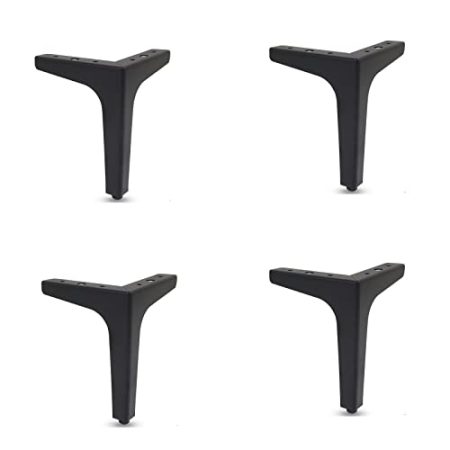 4 Stück Möbelfüße,Dreieck Tischbeine Schrankfüsse,DIY Metall möbelbeine,Ersatz Schrankfüße,Sofa Füße,couchtisch füße,Sideboard füße,für Möbel,Schrank,Fernsehschrank,Nachttisch,Schwarz,13cm/5.1in