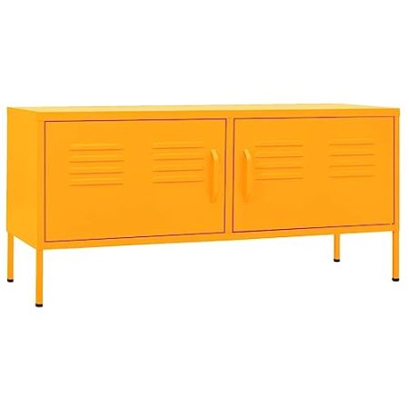 Genérico Wenjingqi 336227 TV-Schrank, Senfgelb, 105 x 35 x 50 cm, Gelb