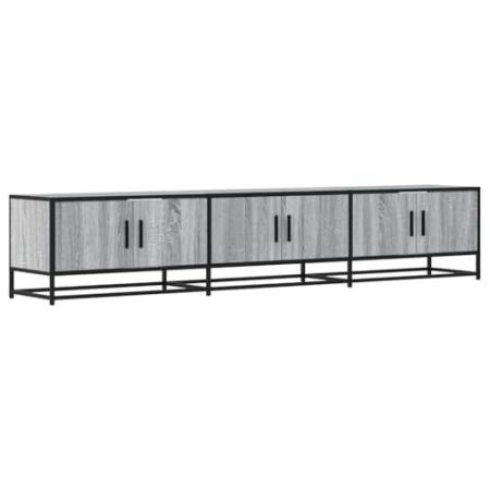 HEFZGDB TV-Schrank Grau Sonoma 210x35x41 cm Holzwerkstoff Tv Unterschrank Fernsehschrank Couchtisch Tv Ständer für Erholungsraum Büro Wohnbereich Gästezimmer