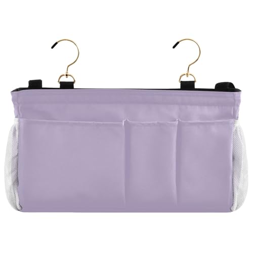 EtherSpher Nachttisch-Caddy, Hängetasche für Babybett, für TV-Fernbedienung, Handys, Zeitschriften, Tablets, Zubehör, Hellviolett