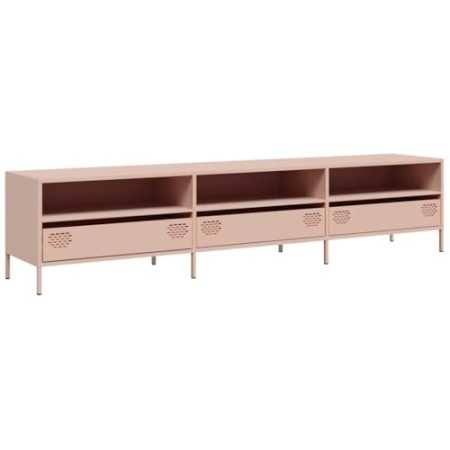 Generico Kangqiling851347 TV-Schrank in Rosa 202 x 39 x 43,5 cm aus kaltgewalztem Stahl