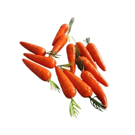 FOVAOK Simulation Mini Karotte Schaum Simulation Karotte Kinder Ostern Weihnachten Familie Home Dekorationen Zubehör Gemüse (10 Stück)