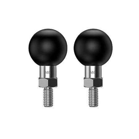 1 "Kugelhalterung Gewindebolzen M6x1,25 mm Ram Halter kompatibel für Kugeladapter für tragbares Stativ Motorrad ATV Rückspiegel Kugelschraube (M6) * 2