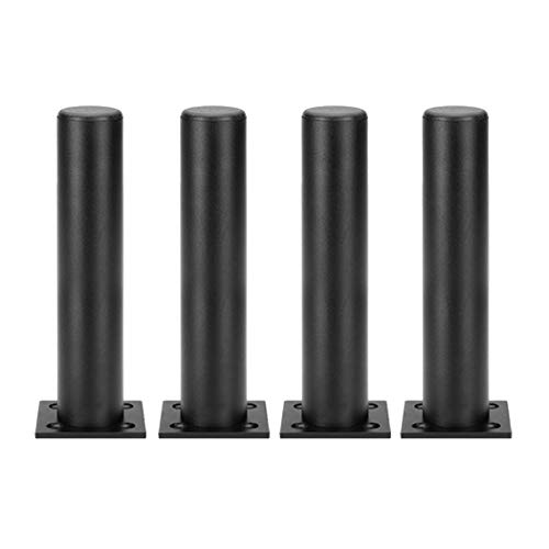4 Stücke Verstellbare Möbelfüße Möbelbeine Aluminium Tischbein aus Metall Stützfüße Sofa Füße Kabinettfüße Dickes Material Möbel Zubehör,Schwarz(20cm)