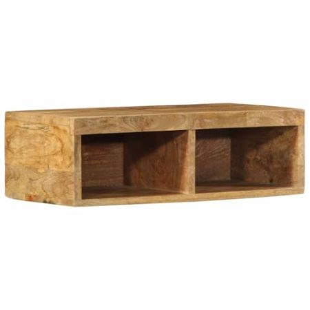 AJJHUUKI Outdoor-Möbel Wandmontierter TV-Schrank 60x30x19 cm Massivholz Rohholz Mango-Möbel