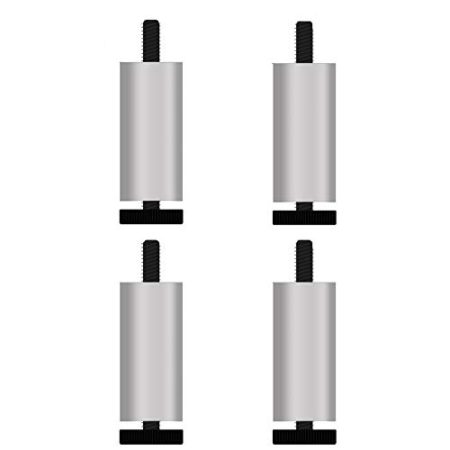 4 Verstellbare Möbelbeine Möbelfüße,Aluminiumlegierung Sofa füße,Metall Couchtischbeine Bettfüße,Schrank Beine für Küche,Heim,Büro,Badezimmer,Möbelkomponente,Beladen 200 kg,m8 Gewinde(Silver8cm)