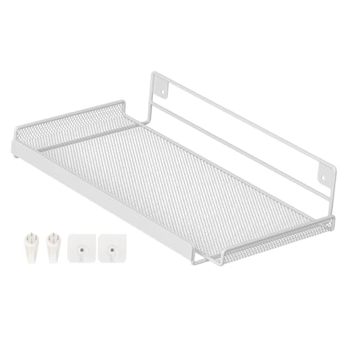 FLCPJGV Router-Wandregal mit Halterung und Haken für TV-Zubehör im Wohnbereich, Weiß