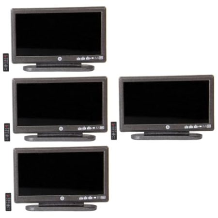 Gadpiparty 4sätze Miniatur Fernseher Für Puppenhaus Maßstab Tv Modell Für Kinderzimmer Wohnzimmer Esszimmer Hochwertiges Puppenhaus Zubehör Kreativität Und -fähigkeiten