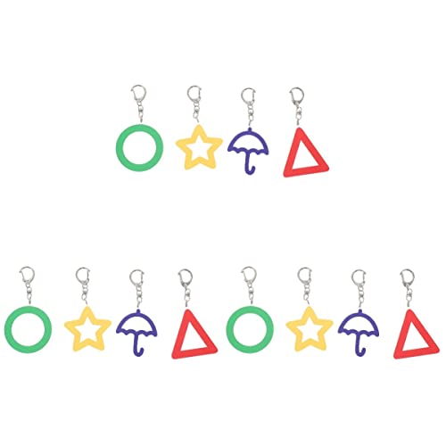 Garneck Weihnachtsdeko 12 Stücke Zubehör Stilvolle Requisiten Tasche Einfache Geometrische Überlebensspiel Kettenring Auto Schlüsselanhänger Süßigkeiten Zurück Tv Kuchen Kinderrucksack