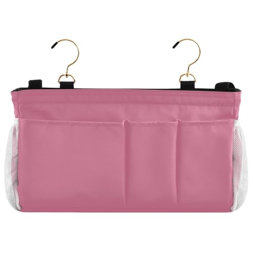 Nachttisch-Caddy, Bett-Organizer, multifunktionaler Organizer für TV-Fernbedienung, Handys, Zeitschriften, Tablets, Zubehör, Hellviolett, Rot, einfarbig, einfarbig