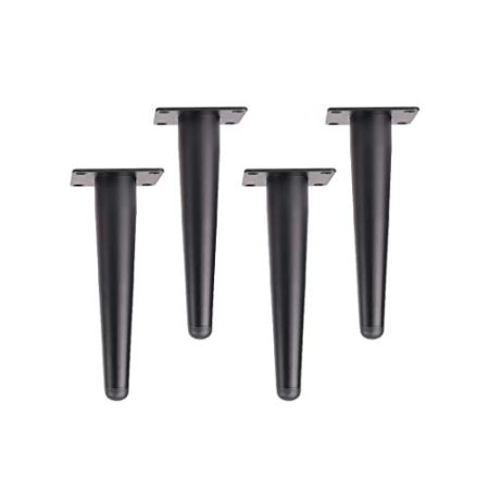 4 Edelstahl Möbelfüße Möbelbeine,Verwendet in Sofa, Schrank, Schminktisch, Kleiderschrank, Schuhschrank, Bett DIY Eisenwaren,Möbel Zubehör(black15cm/5.9in)