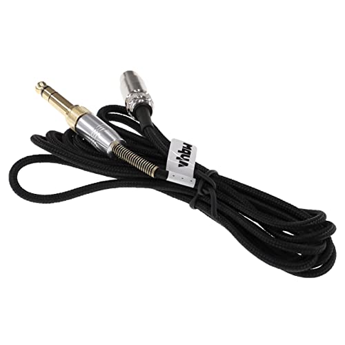 vhbw Audio AUX Kabel kompatibel mit AKG K240 Studio Kopfhörer - Audiokabel 3,5 mm Klinkenstecker auf 6,3 mm, 2 m, Schwarz