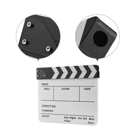Trockener Löwenfilm-Klappenbrett, Farbenfrohe Holz mit Integriertem Magnet, Verblasseten Charaktere, Bequemen Markierungsstift und Slot, Professionelles Werkzeug für Filmemachen, Qualitativ (Schwarz