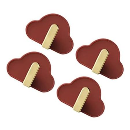 Xtahdge 4 Stück Haken Aus Kunststoff zum Aufhängen Von Schlüsseln, Hutaufhänger, Stanzfreie Haken, Badezimmer-Wandhaken, Universeller TV-Ständer, Handtaschenaufhänger, Langlebig C