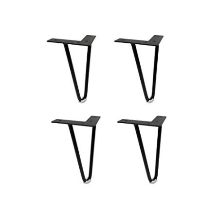 4 Möbelfüße Möbelbeine, Fest Dick Metall, Verwendet Für Couchtisch, Sofa, Schrank, Schuhschrank, Hardware-Zubehör Möbel-Zubehör(black12cm)