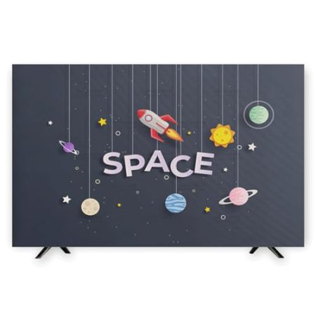 VUT Tv-zubehör Universal-LCD-led-tv-abdeckungen, Cooles Universum, Sternenhimmel-Muster, Tv-Abdeckung, 19–80 Zoll Desktop/hängende Tv-staubschutz(Size:19in(46x35cm),Color:A)
