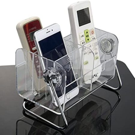 Voarge Fernbedienung Halter Organizer, 6 Slots Transparent Acryl-Fernbedienung Halter Box, TV Klimaanlage Fernbedienungshalter Aufbewahrungsbox Tischhalter Aufbewahrungs Kasten
