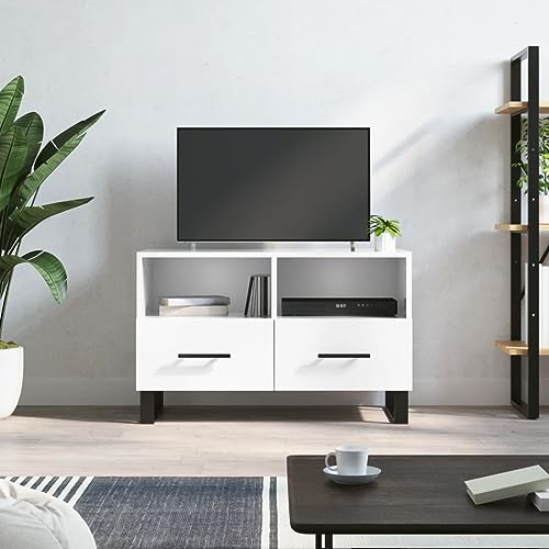 LXYZWRW Furniture Select TV-Schrank Hochglanz Weiß 80x36x50 cm Holzwerkstoff