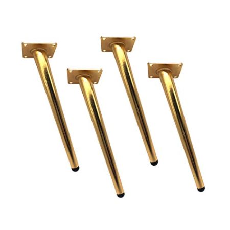4 MöBelstüTzbeine, SchräGe MetallmöBelbeine, Sofabeine, Bettbeine, Schrankbeine, Tischbeine, Ersatzbeine FüR TV-SchrankmöBel, Hardware-ZubehöR(gold12cm/4.72in)